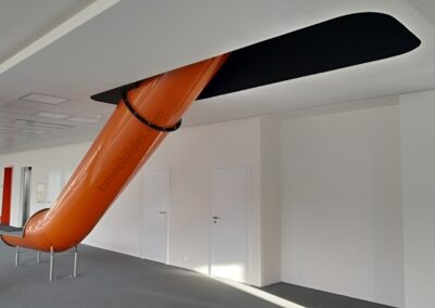 Evacuation tunnel slide, IT Brno building, PH 4 m