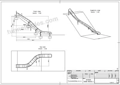 3. Planos de fabricación de toboganes en pendiente