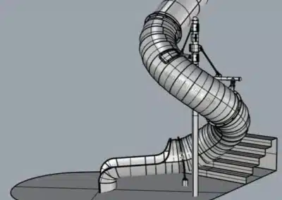 2. Nuestro modelo 3D del tobogán de acero inoxidable