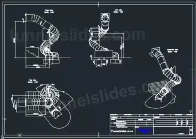 3. Planos de fabricación del tobogán de acero inoxidable