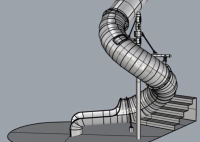 2. Our design 3D model of the tunnel slide
