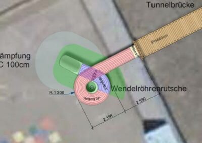 1. Skizze, Kundenanforderung für die Tunnelrutsche